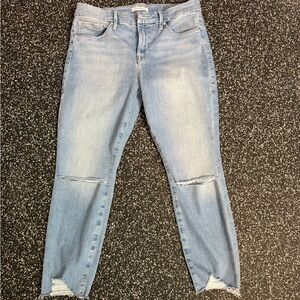 Good American Light Blue Distressed Jeans